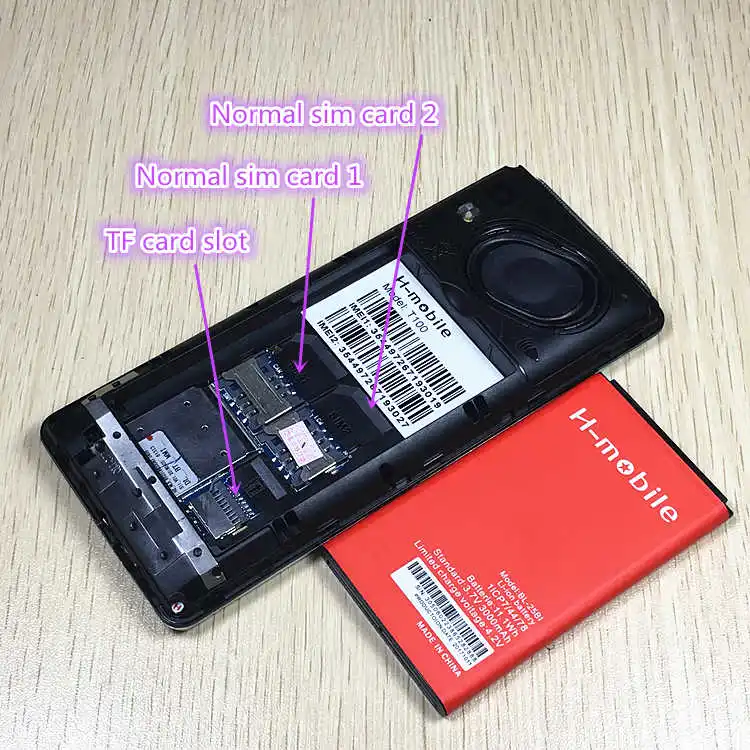 Распродажа H mobile T100 2 8 "мобильный телефон с большим экраном две sim карты большой