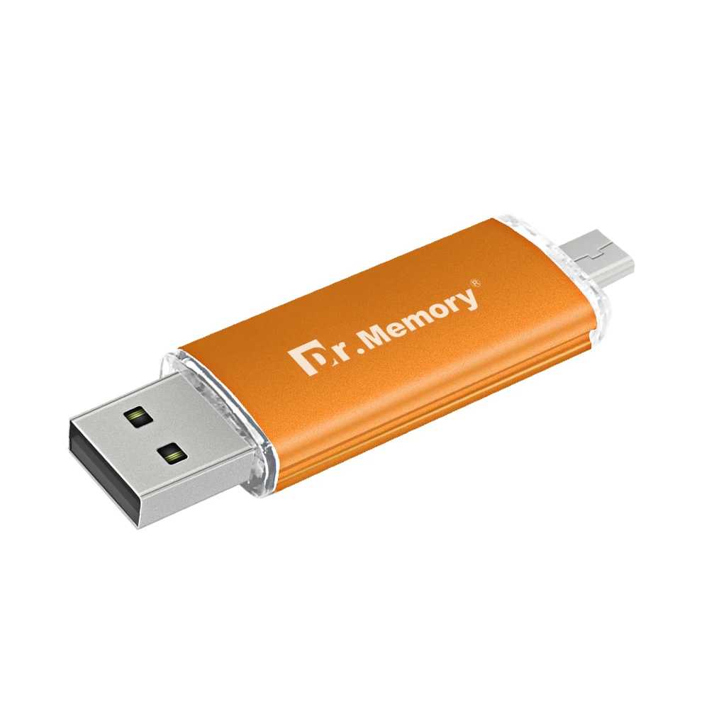 Dr. memory OTG USB флеш-накопитель 4 ГБ 8 ГБ 16 ГБ 32 ГБ 64 ГБ флеш-накопитель 128 ГБ Микро-флеш-накопитель USB для samsung Android Phone Stick - Цвет: Orange