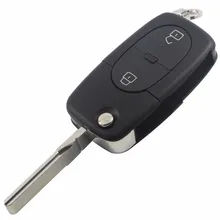 Jingyuqin 2/3/4 buttonflip складной дистанционную Оболочки крышка, пригодный для Audi A2 A3 A4 A6 A8 TT uncut брелок случай CR2032 Тип держатель