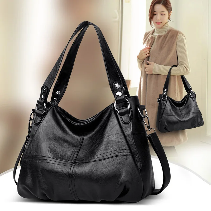 

Cartoon Flamingo Embroidery Makeup Keyring Handbag Leather Ladies Handbag Shoulder Crossbody Bags For Women