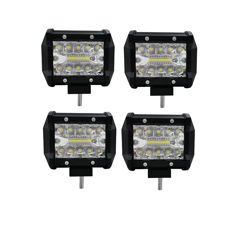 4pcs JAEHEV 4 inch LED Light Bar 60W Car Work for Driving Offroad Boat Tractor Truck 4X4 SUV ATV Jeep 12V 24V | Автомобили и
