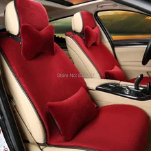 Зимний комплект,, теплый натуральный мех, противоскользящий Универсальный комплект для сиденья автомобиля