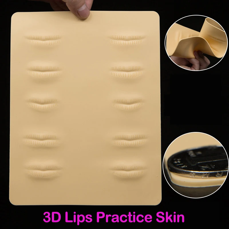 

10pcs 3D Lips Tattoo Practice Skin Cosmetic Permanent Makeup lip Practice Skin Training Fake Tattoo Practice Skin False Lip