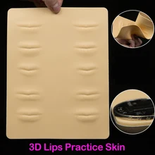 10pcs 3D Lips Tattoo Practice Skin Cosmetic Permanent Makeup lip Practice Skin Training Fake Tattoo Practice