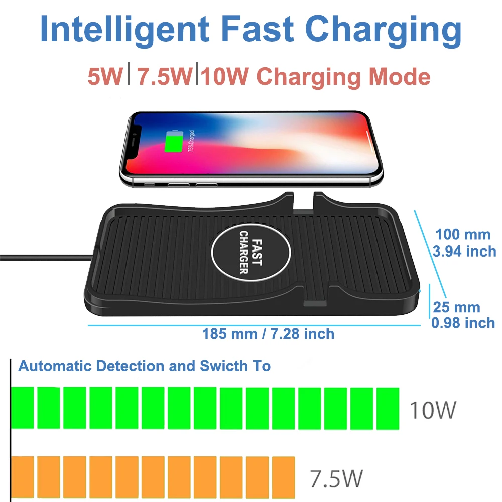 fast charging mount account chargng pad qi car charger