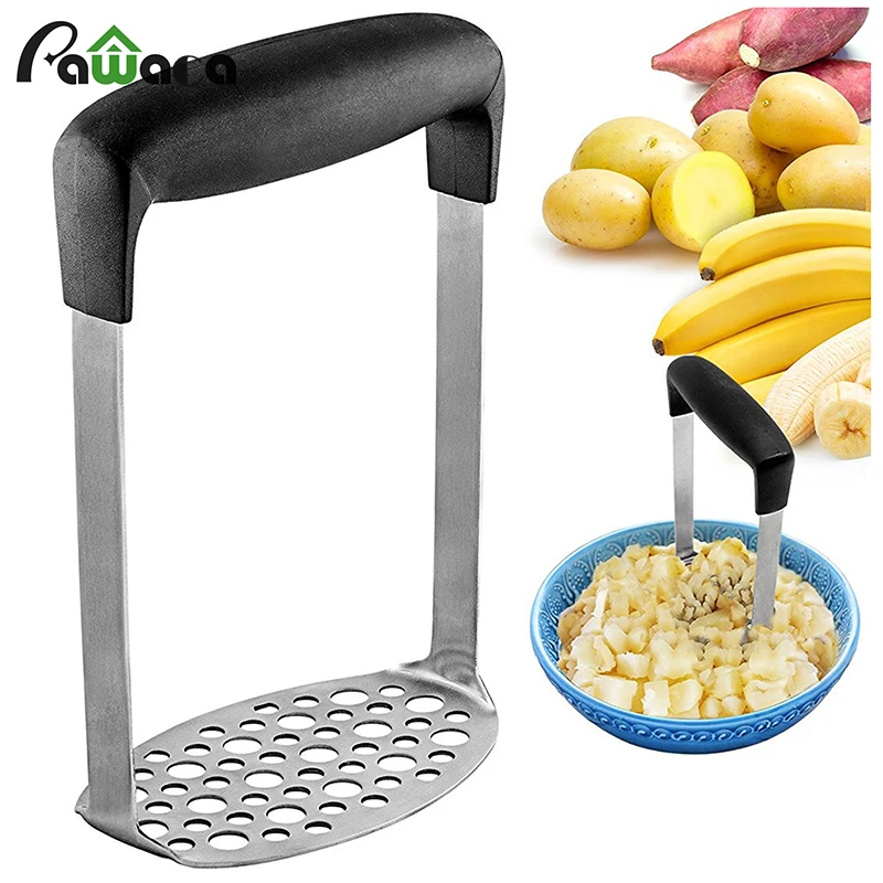 

New Stainless Steel Potato Masher Mud press Manual tool for the kitchen juicer garlic mud pressure vegetable tools Accessories