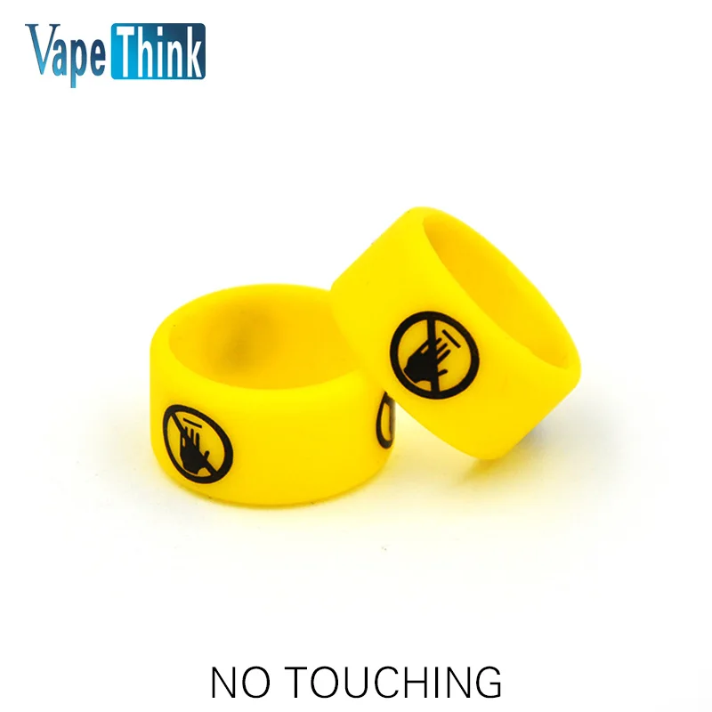 

5pcs/lot Vapethink No Touching Light Silicone Ring Soft Rubber Gel E Cigarette Vape Band Vapeband Yellow