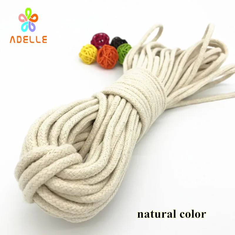 Braided 100% Cotton Rope Cord Sash Bag Handle String Quality Strong