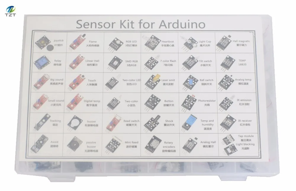 

37 IN 1 SENSOR KITS FOR ARDUINO HIGH-QUALITY For Arduino Starters (Works with Official for Arduino Boards)with box