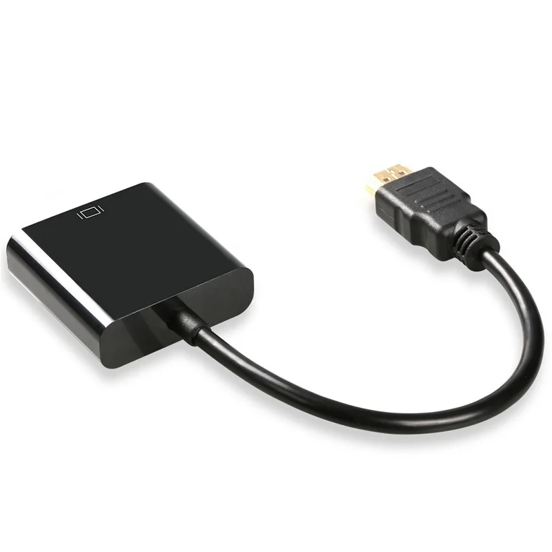 Amkle HDMI VGA адаптер HDMI Мужской к VGA Женский видео конвертер 1080P цифро-аналоговый аудио для ПК ноутбук планшет проектор - Цвет: no audio no power