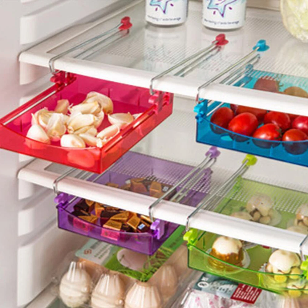 

1PC Plastic Kitchen Gadgets Spacer Layer Creative Desk Storage Box Drawer Rack Multi-purpose ABS + Stainless Steel 150g
