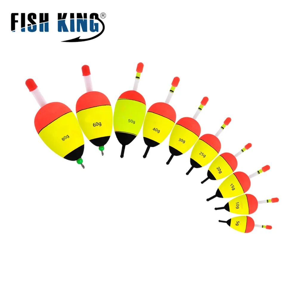 Fish King5g 10 г 15 20 25 30 40 50 60 80 Светящиеся пенопластовые Рыболовные Поплавки ночной
