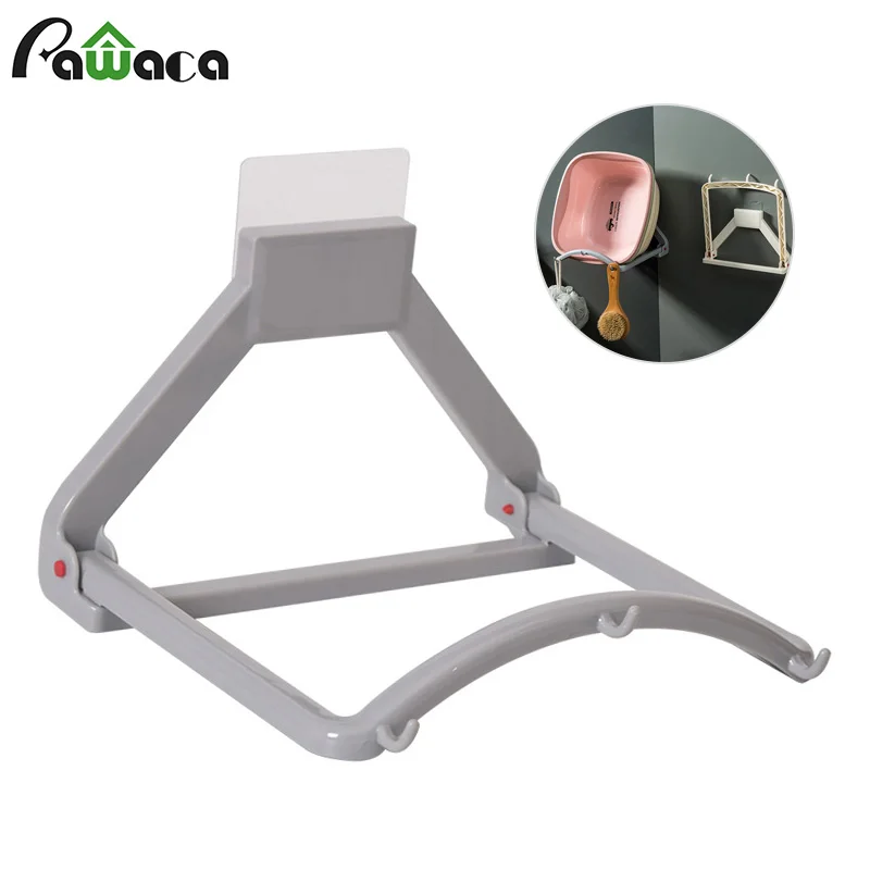 

Household wall-mounted washbasin stand Kitchen multi-function hook rack Plastic punch-free hook-and-hook wall mount for Bathroom