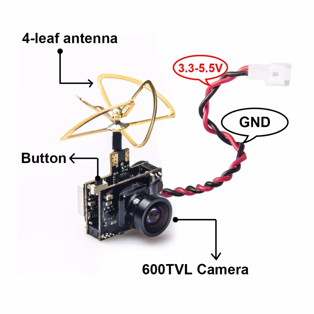 AKK A3 5,8G 40CH VTX 0/25 mW/50 mW/200 mW переключаемая 600TVL 1/3 Cmos микро AIO камера для FPV дрона как крошечные Whoop лезвия индуктивности