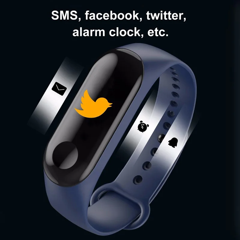 kivbwy Bluetooth sport smart wristband blood pressure heart rate band waterproof fitness M3 smart band fitness tracker pedometer