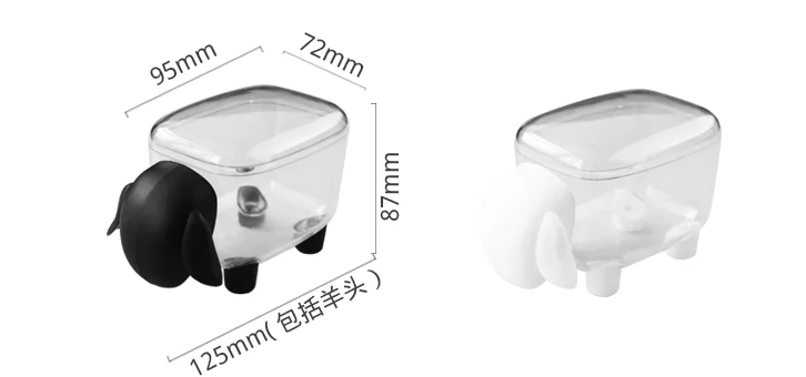 1 шт. креативная мини пластиковая коробка для хранения ватных тампонов Милая овечка Пыленепроницаемая косметическая коробка для хранения хлопка Домашний Настольный Органайзер