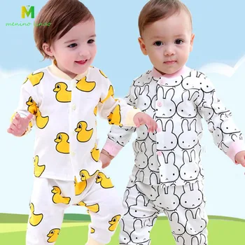 

Baby pajamas boys girls 100% cotton cartoon long sleeves sleepwear 0-2T kids animal pyjamas sets baby cotton nightwear baby sets
