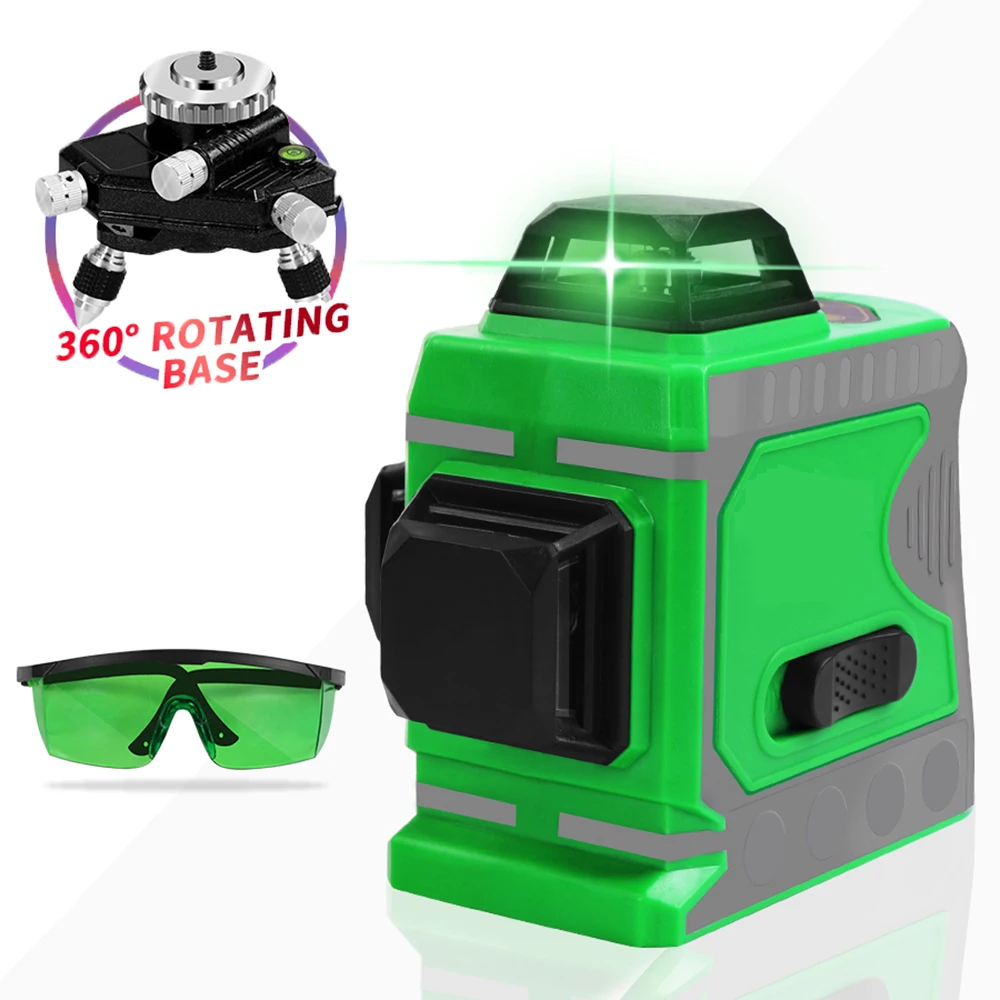 

12 Lines 3D Level Self-Leveling 360 Horizontal And Vertical Cross Super Powerful Green Laser Beam Line