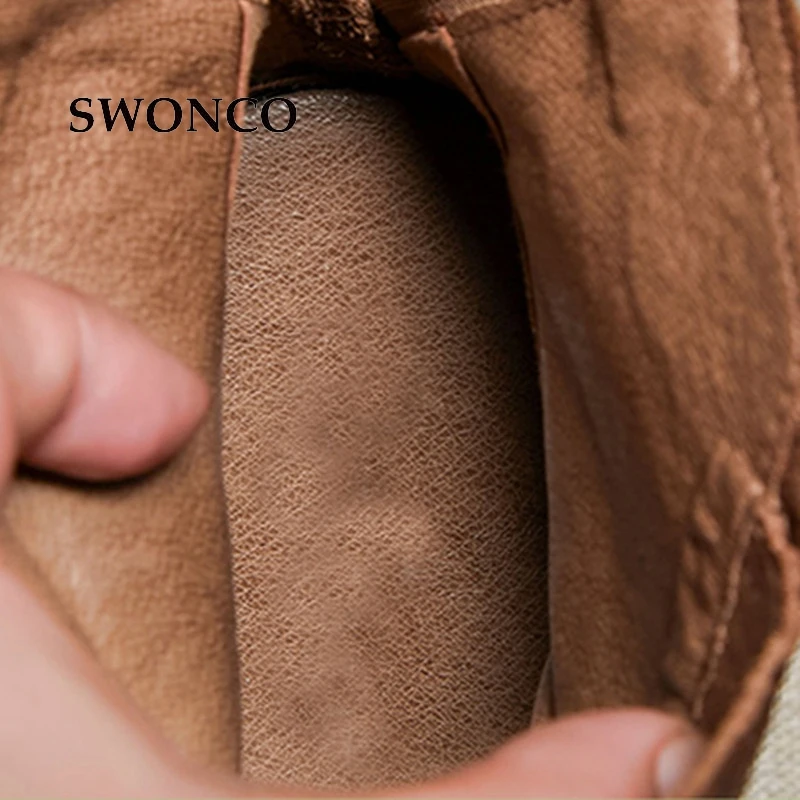 SWONCO Women's National Wind Ankle Boots 2018 Spring Autumn Genuine Leather Ladies Boot Ankle Boots For Women Female Shoes Boot