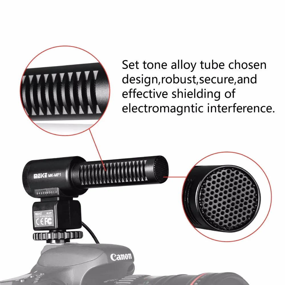 MEKE MK-MP1 20 м 3,5 мм стандартный Autio Tnput супер-кардиоидный звукосниматель шумоподавление видео интервью микрофон