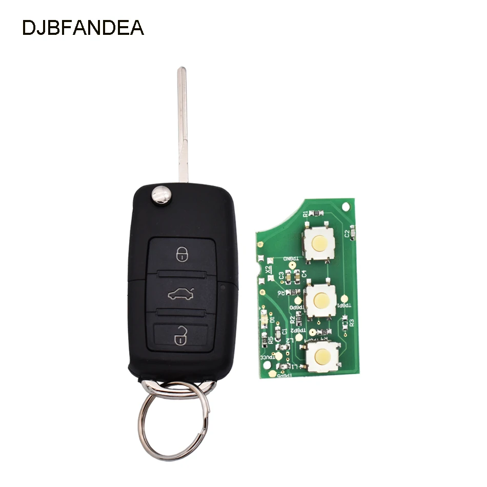 

DJBFANDEA Flip Folding 434mhz Car Remote Key for Skoda Octavia II 2004-2010 5FA009263-10 Keyless Entry Fob ID48 Chip