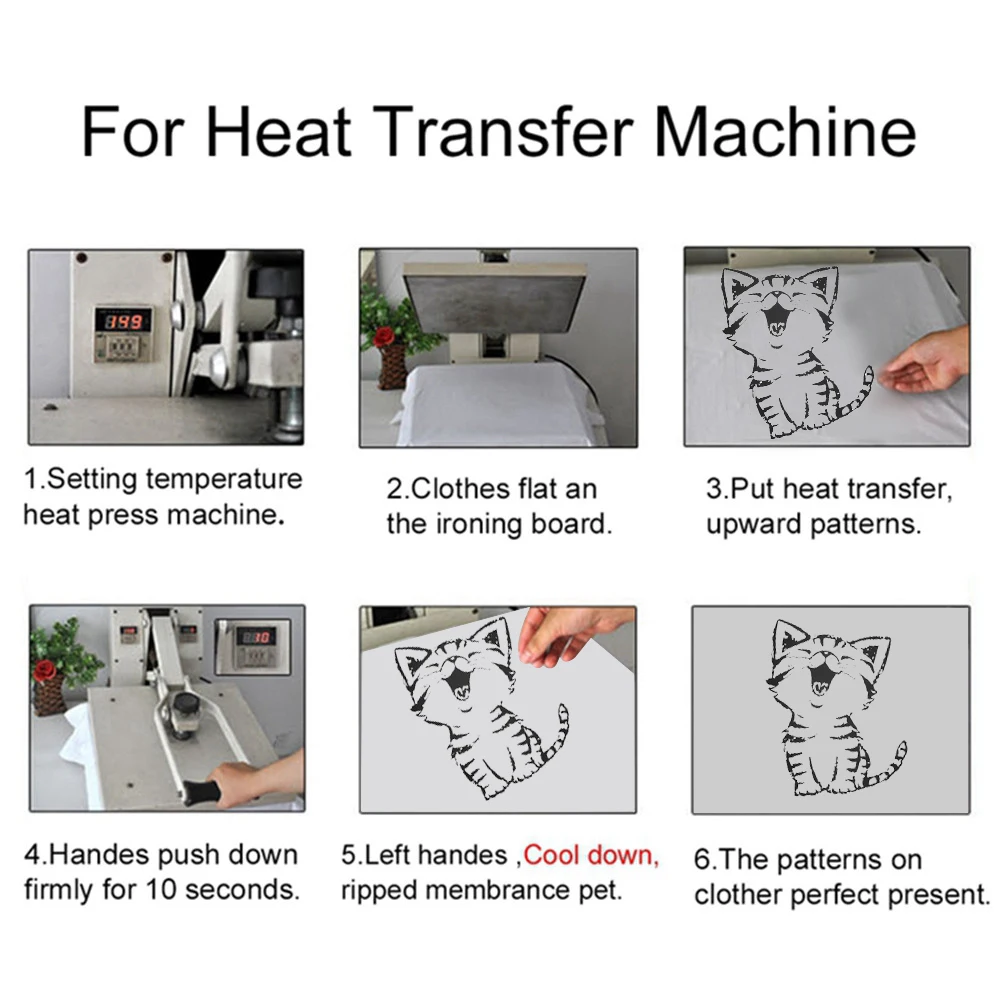 1 предмет, милая футболка с изображением котенка, котенка и железной нашивки, платья украшения, 4 размера, термопереводные наклейки с принтом, сумки для одежды