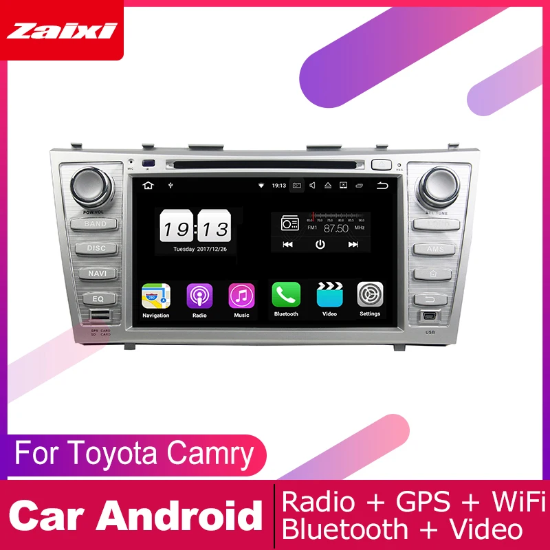 

ZaiXi 2 DIN Auto DVD Player GPS Navi Navigation For Toyota Camry 2006~2011 Car Android Multimedia System Screen Radio Stereo