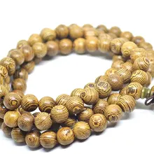 8 мм куриное крыло дерево 108 браслет четки Браслеты Ювелирные изделия с драгоценными камнями