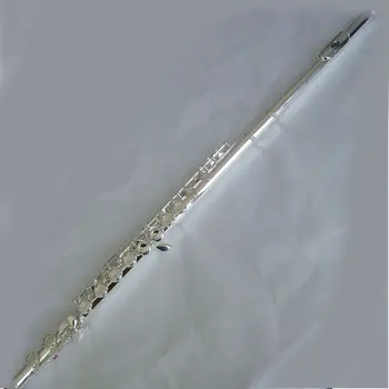 

new 18 open holes C flute + E key SILVER plated body