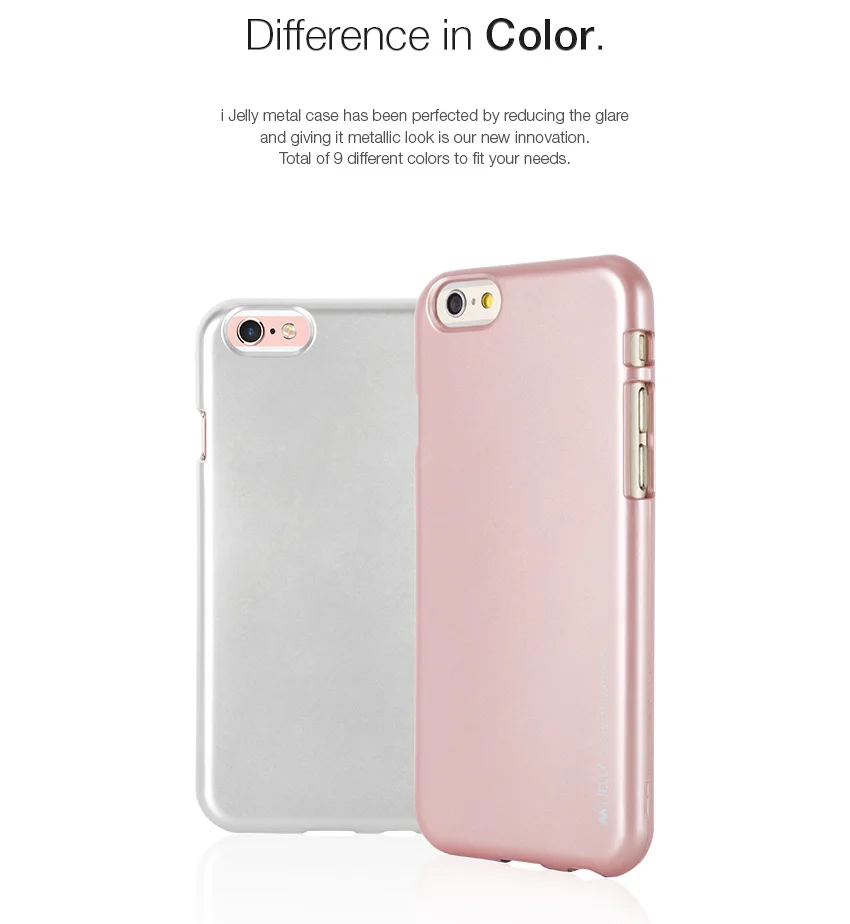 Чехол бампер MERCURY Goospery i Jelly из ТПУ тонкий металлический чехол для iPhone 11 Pro Max 5 5s SE 6 6s
