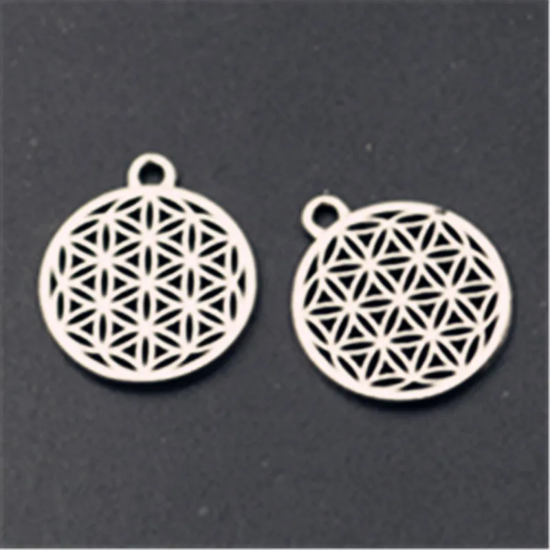 

10pcs Antique Silver Mosaic Pattern round tablets Alloy Pendant For Earring Bracelet DIY Fashion Jewelry Accessories A782