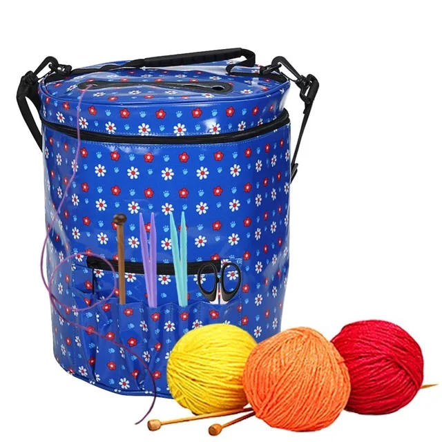 Buy Yarn Storage Bag Organizer with Divider for Crocheting & Knitting