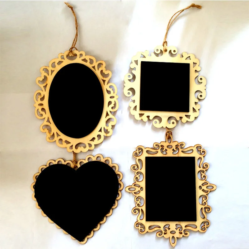 

15x19cm wooden family Decoration pendant small blackboard ornaments DIY bar pendant message board crafts listing