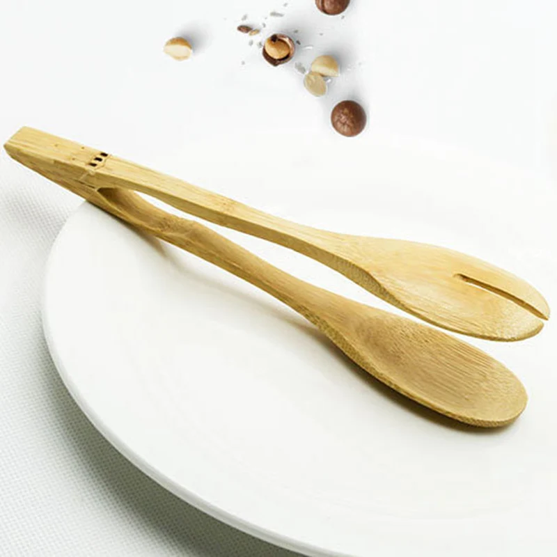 

Nordic style Healthy bamboo material food Clips Food Tongs Kitchen Vegetables Salad Beans Bread Clips Cooking Food Tongs