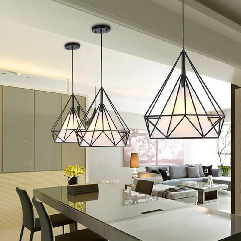 Modern Pendant Lamp Light Iron Frame Lights for Kitchen Island Dining Room Home Decoration luminaire | Лампы и освещение