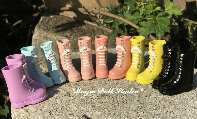 

[MG598]NEW NeoBlythe Doll Shoes # Hand Paint Macaron Color Scooter Boots fit for Blyth Azone Doll Shoes for Retail