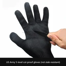 Непрорезаемые Перчатки самообороны защитный провод Перчатки 5 класс Cut-доказательство открытый альпинизм тактические Перчатки труда страхование
