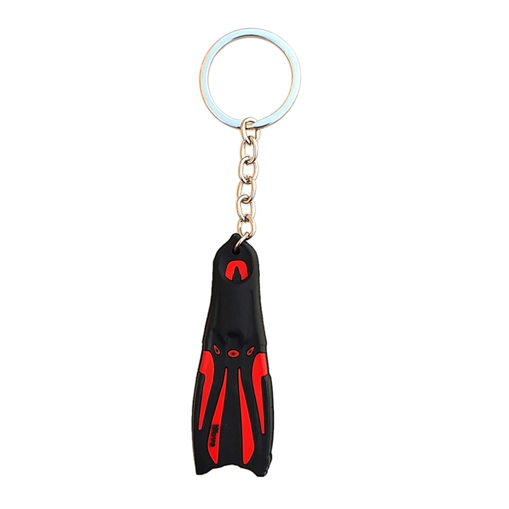 Novelty Mini Chain Scuba Dive Fins Flippers Key Chain Holder Silicone and Steel Keyring Keychain for Boat Kayak Surfing Sailing Novelty Mini Chain Scuba Dive Fins Flippers Key Chain Holder Silicone and Steel Keyring Keychain for Boat Kayak Surfing Sailing