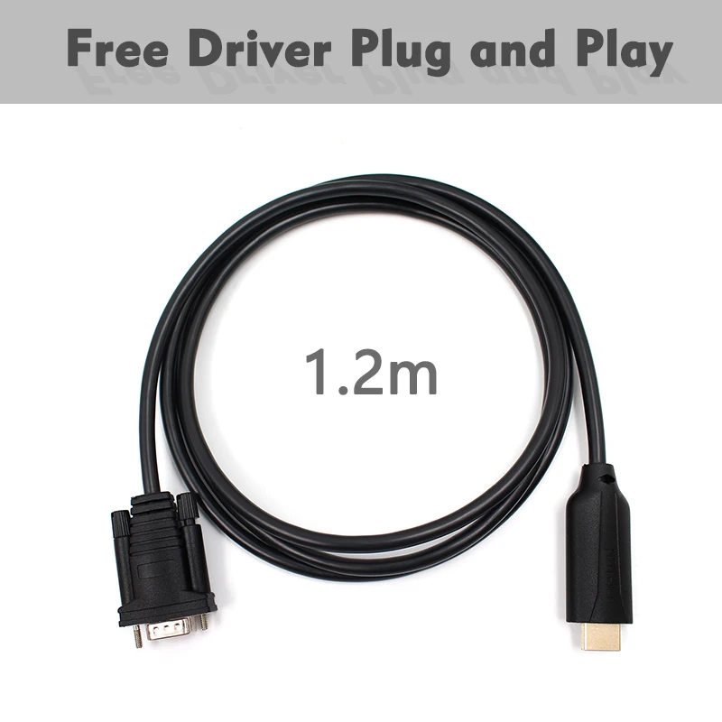 HDMI к VGA кабель Мужской hdmi2vga конвертер декодер адаптера hdmi vga 1080P совместимый