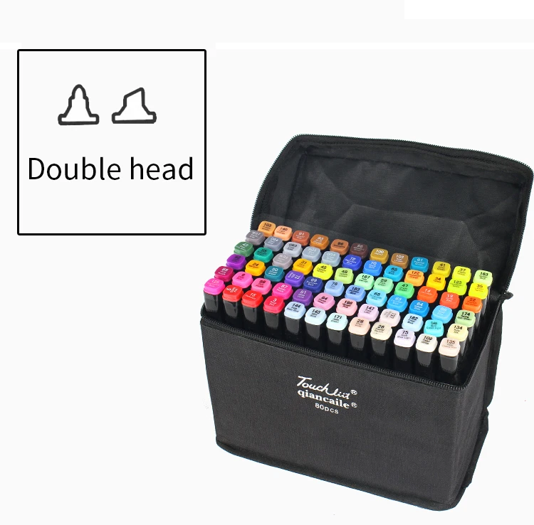Touchfive 60 цветов набор маркеров для живописи масляная Алкогольная двойная голова школы рисования маркер ручка дизайн поставки Finecolor кисть/косой