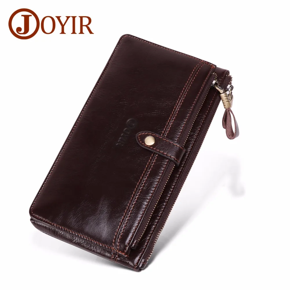 Men Wallet Genuine Leather Long Men Clutch Purse Wallet Long Clutch Zipper Men's Fashion Wallet Leather Purse Male Gift