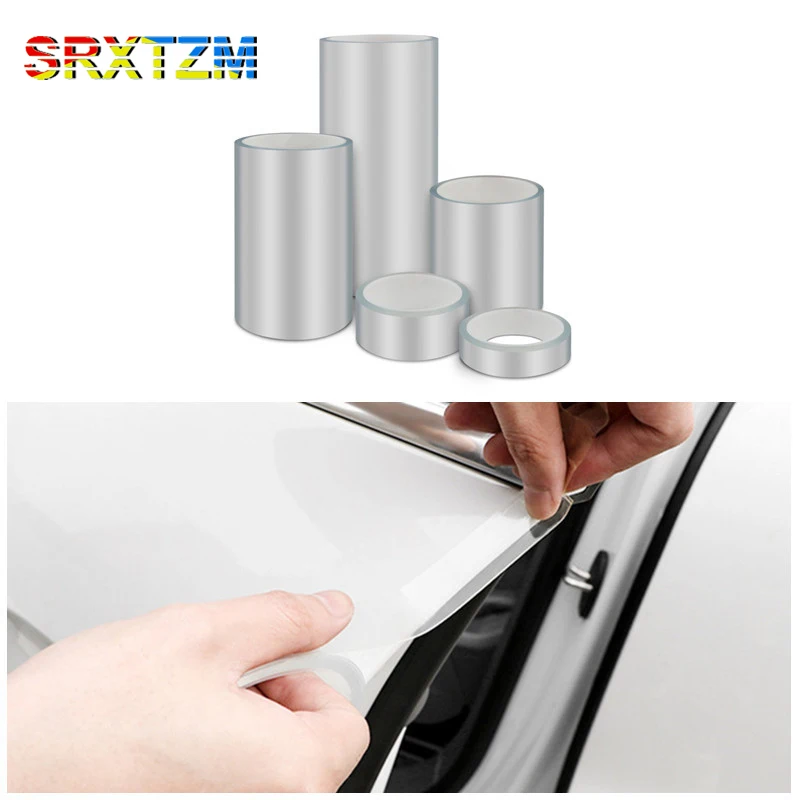 

SRXTZM Door Sill Full Body Transparent Tape Car Tuning Body Bumpers Protect Film Door Edge Protective Tap Anti Scratch Tape 1pcs