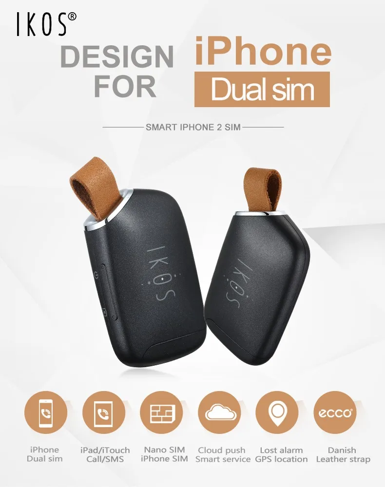 Без Jailbreak Dual Sim двойной режим ожидания адаптер iKOS K1S вызова SMS функции для iPhone5-7(7 plus)/i Pod Touch 6th/i Pad iOS7-12
