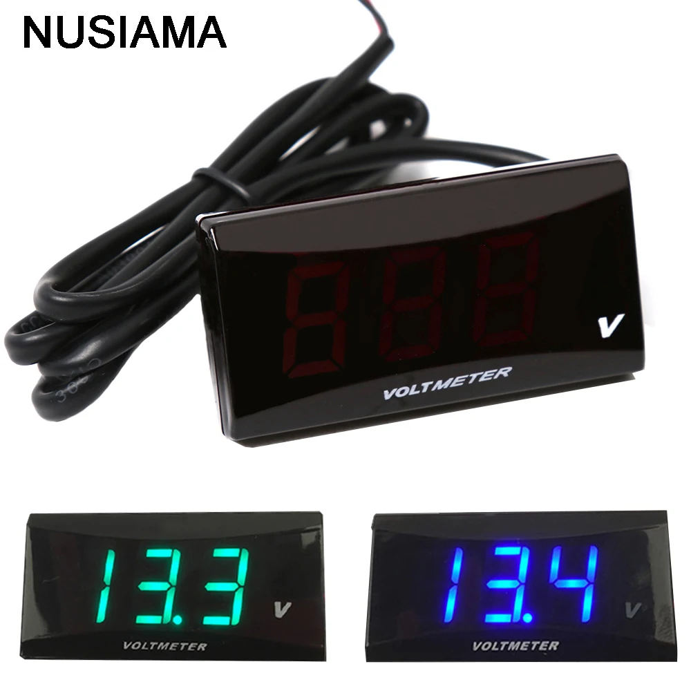 

12V Universal Digital LED Display Motorcycle Voltmeter For Harley katana Bandit Benelli Aprilia Vespa Voltage Indicator Monitor