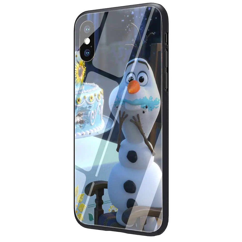 Милый чехол olaf snow man из закаленного стекла для iPhone 11 Pro 6 6S Plus 7 8 Plus X XS XR XS Max - Color: G9