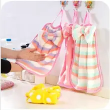 Детское полотенце для рук, подвешивание, полотенце для купания, коралловый флис, мягкий плюшевый бант, леверт, Прямая поставка, 2AP18