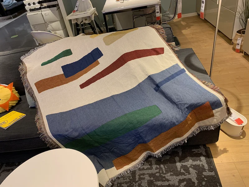 Простой абстрактный цвет блок линия одеяло индивидуальный Досуг Стиль кровать покрывало домашний диван декоративные иглы одеяло