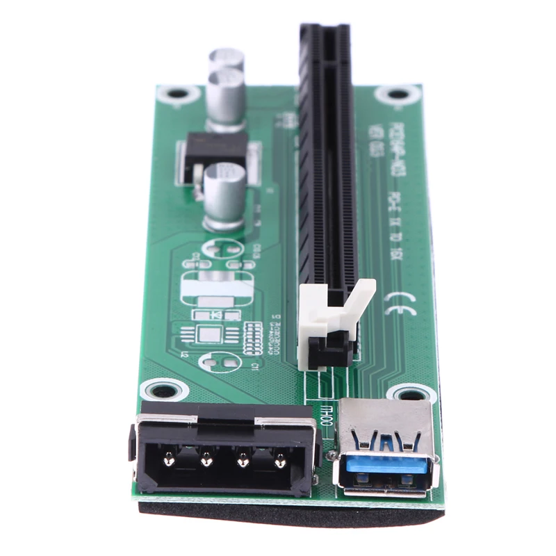 Hot In russia USB 3.0 PCI-E Express 1x to 16x Extender Riser Card Adapter SATA to 4pin IDE molex Power Cable for Mining