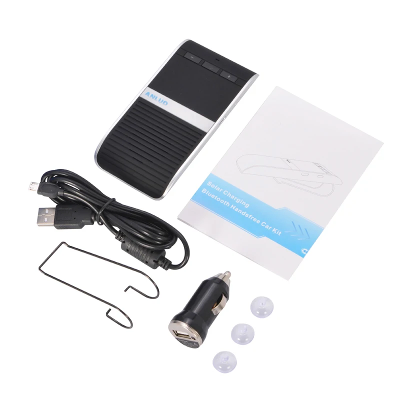 ANLUD Bluetooth Handsfree Car Kit Sunvisor Speakerphone Audio Music Speaker Transmitter Aux Bluetooth Adapter For Huawei Xiaomi (11)