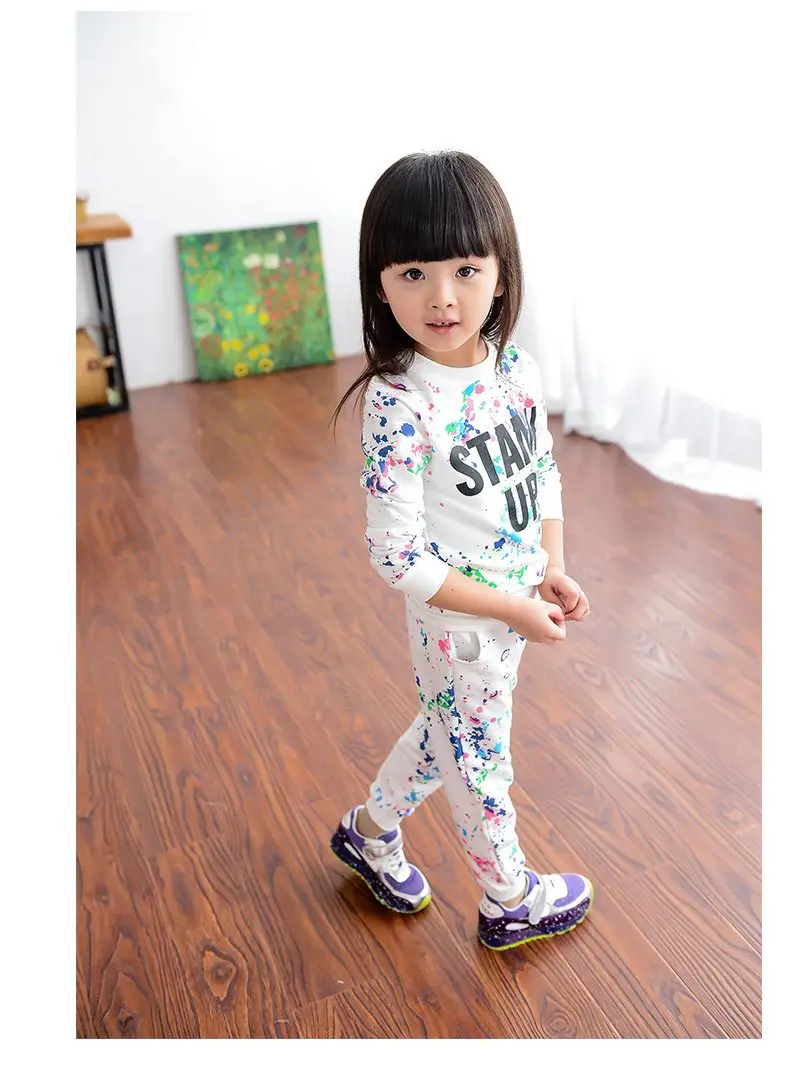 2016-children-Autumn-girls-Boys-long-sleeve-T-shirts-colorful-Dot-print-Tops-pants-Baby-Sport-Clothing-sets-2-7Y-Clothes-2